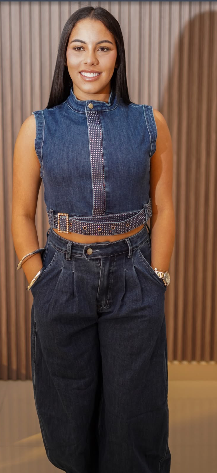 Denim Glam Set