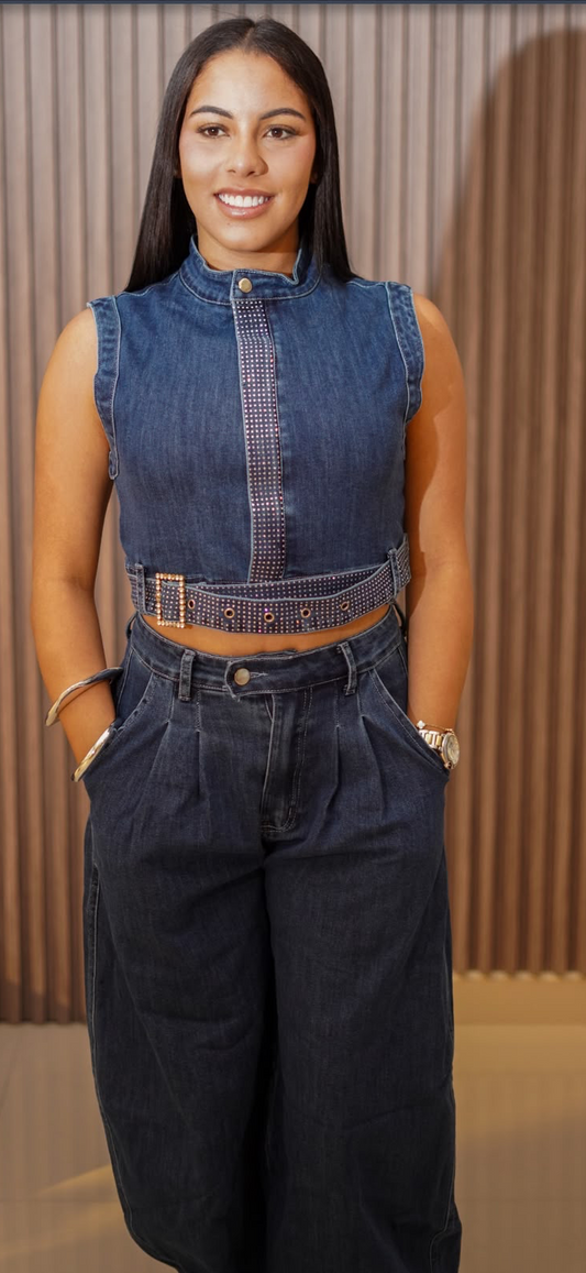 Denim Glam Set